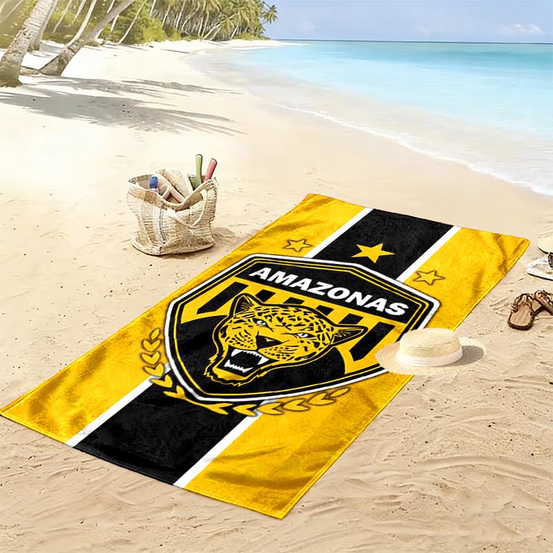 AMAZONAS FC Print Beach Towel, Large Soft Quick Dry Towel for Beach Camping Swimming
