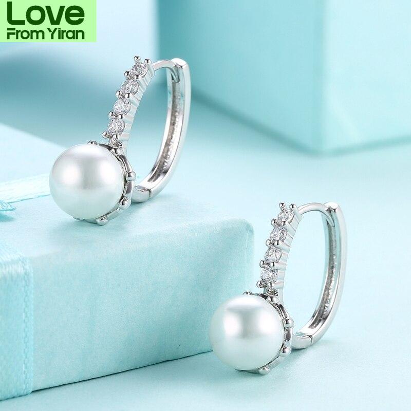 Stylish Stylish Jewelry Cubic Zircon Stone Stud Earrings Office For Women Lady Artificial Pearls Earrings Female Accessories High QualityFashion Stud