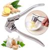 Aluminum Alloy Manual Garlic Press Grinder, Multifunctional Garlic Mincer Crusher, Portable Kitchen Gadget for Home Cooking Grinding Tools