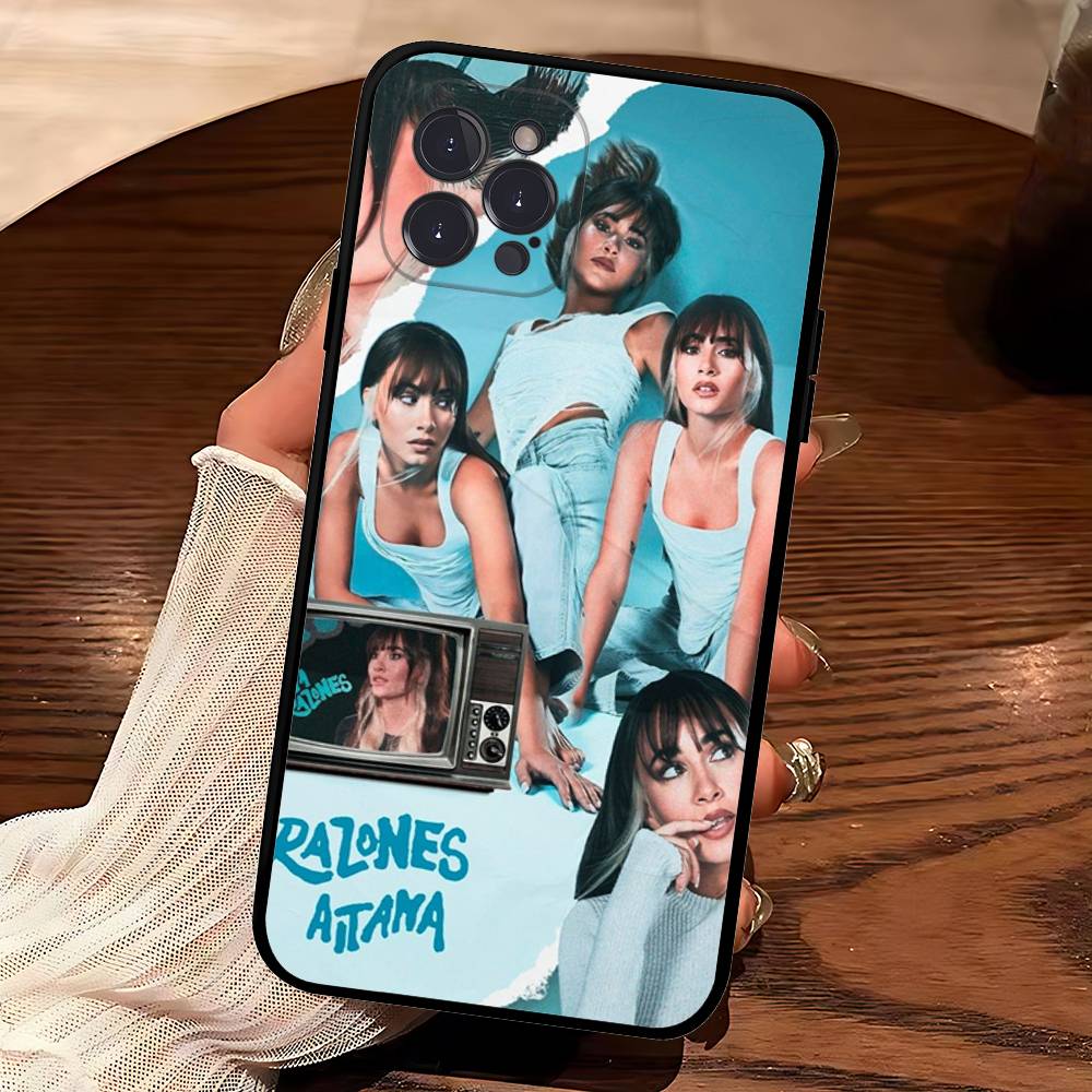 Spanish Singer Aitana Ocana Phone Case For IPhone 17 Air 16 15 14 Plus 13 12 Mini 11 Pro Max Black Cover