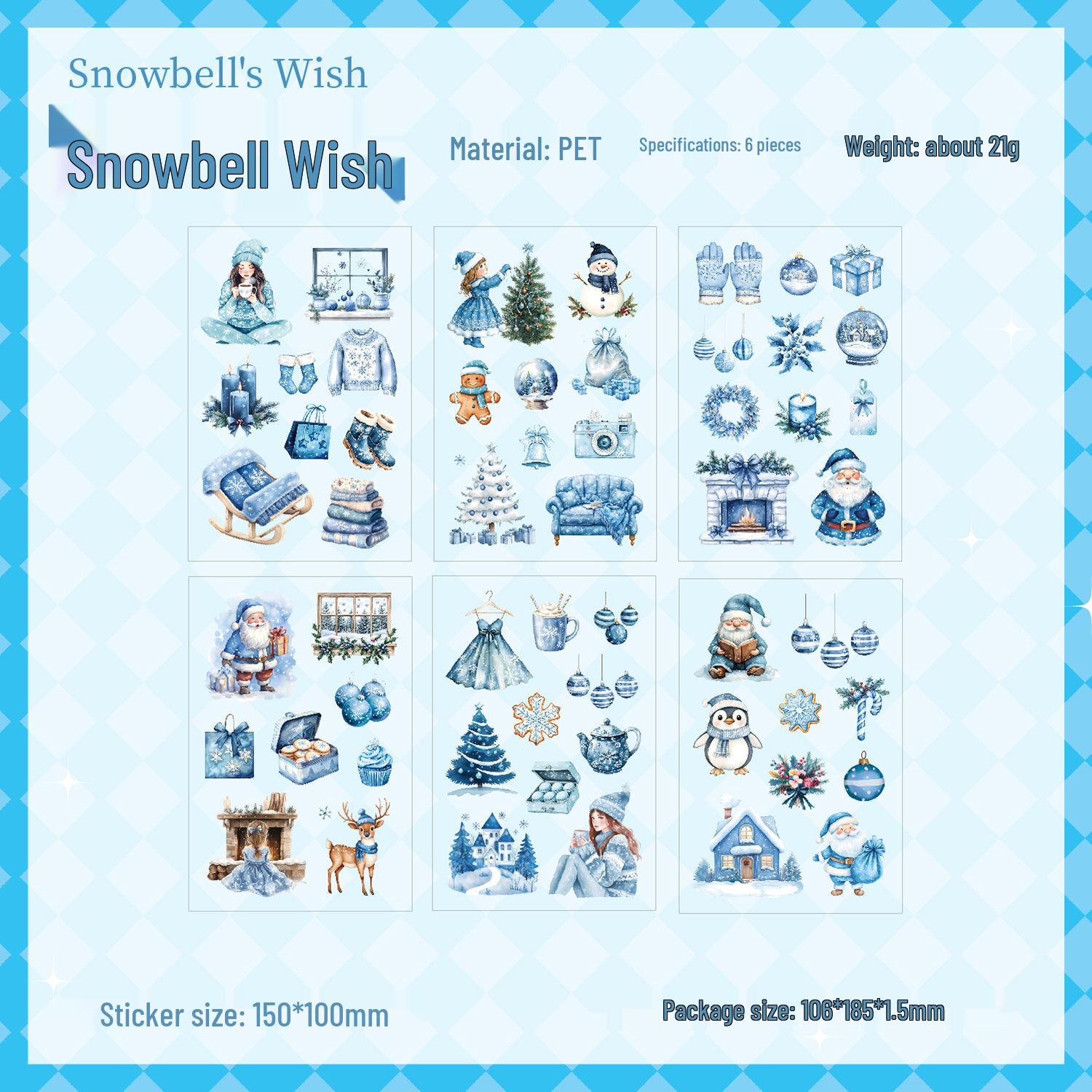 

Snowy Night Stickers: Christmas Scenery & Winter DIY Decorations