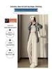 Spring High-Waisted Knitted Wide-Leg Pants for Women