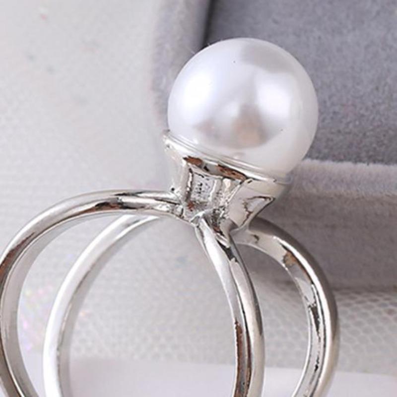 Elegante fibbia per sciarpa in seta geometrica con perla sintetica, fibbia per sciarpa per cintura squisita e alla moda