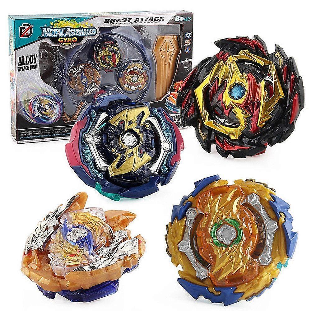 Speed Spinning Tops Battling Tops Burst Toy Game 4 Set Spinning Gift for Kids Fun Play