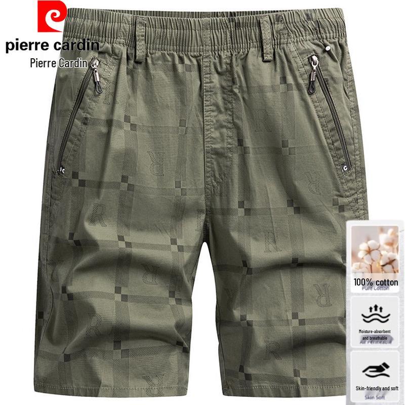 Pierre Cardin Men s Plaid 100% Cotton Casual Shorts 3XL