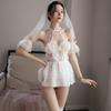 Night Vow Bridal Lingerie Women's Lace Wedding Dress - Sexy Transparent Princess Set