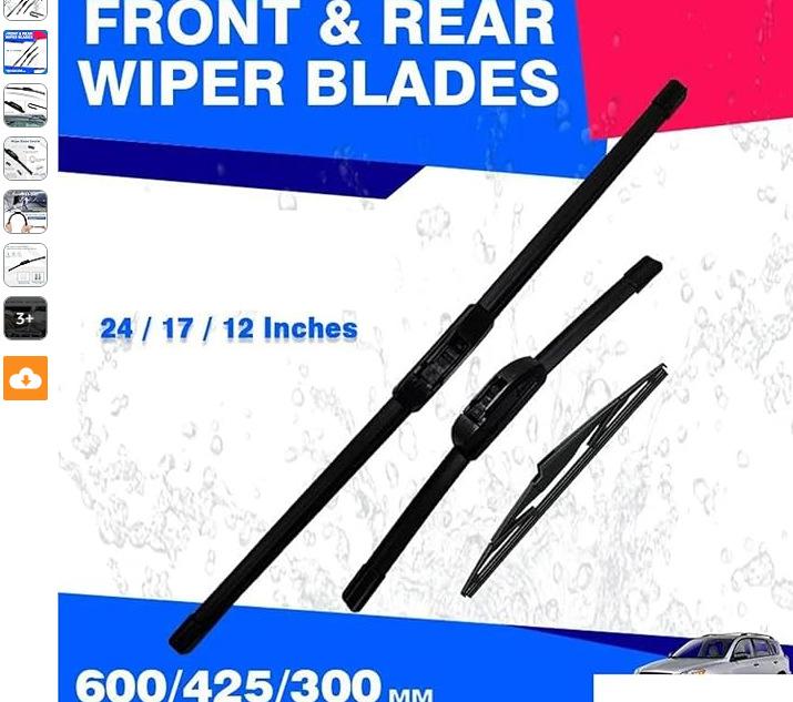 

Suitable for Toyota RAV4 XA30 2005-2012 24 + 17 + 12 Wipers Wipers Wipers RAV4 Wipers RAV4 XA30 2005-2012 24+17+12