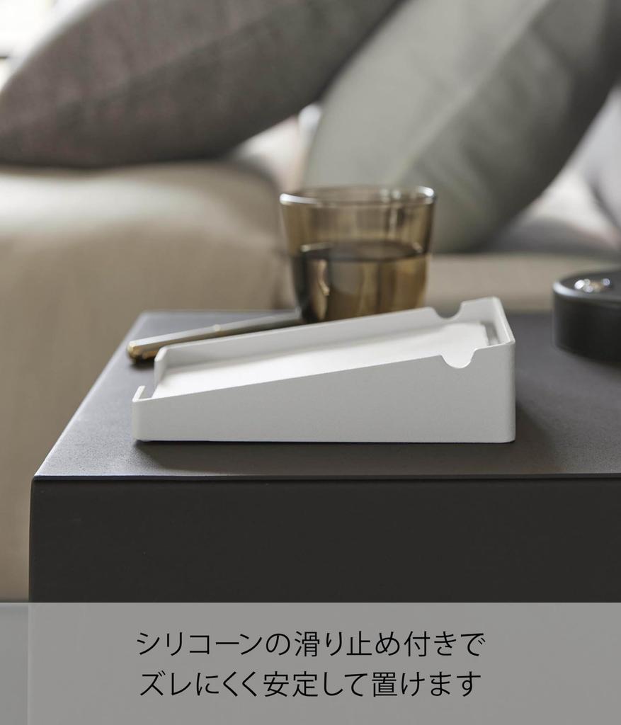 Yamazaki Tower Memo Holder with X X Easy Access To the Last 10328 Pen, White, W11.8 D15.8 H4cm, Tabletop, Hotel, Note,