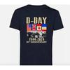D Day T Shirt 80th Anniversary 1944 2024 Flag Top