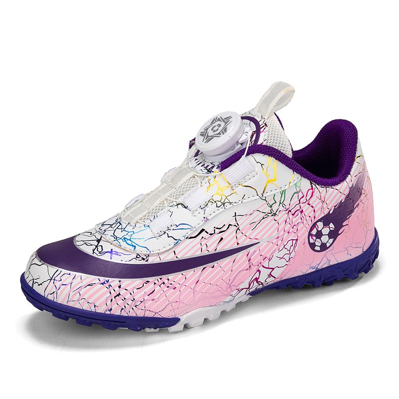 New Arrival Children's Soccer Shoes Comfortable Low-Cut Elastic Training Sneakers Boys Turf Anti-Slip Football Shoes Teenagers