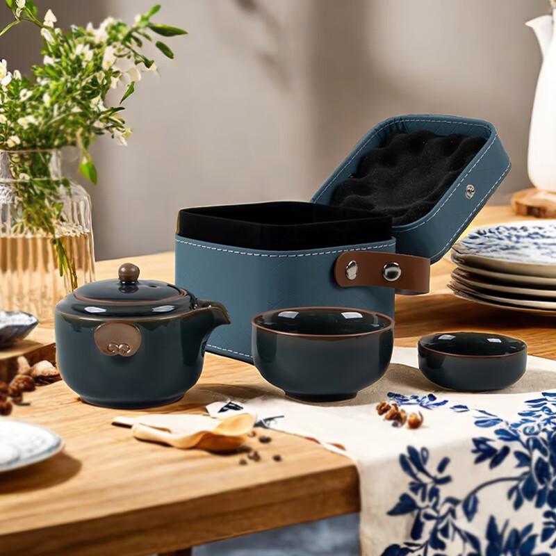 Huaqingge Portable Ceramic Travel Tea Set