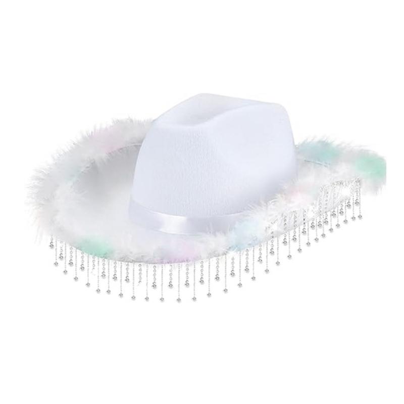 Atmungsaktiver Strass Cowboyhut für Frau Mann Sonnenschutz Cowboy Winddichter Hut