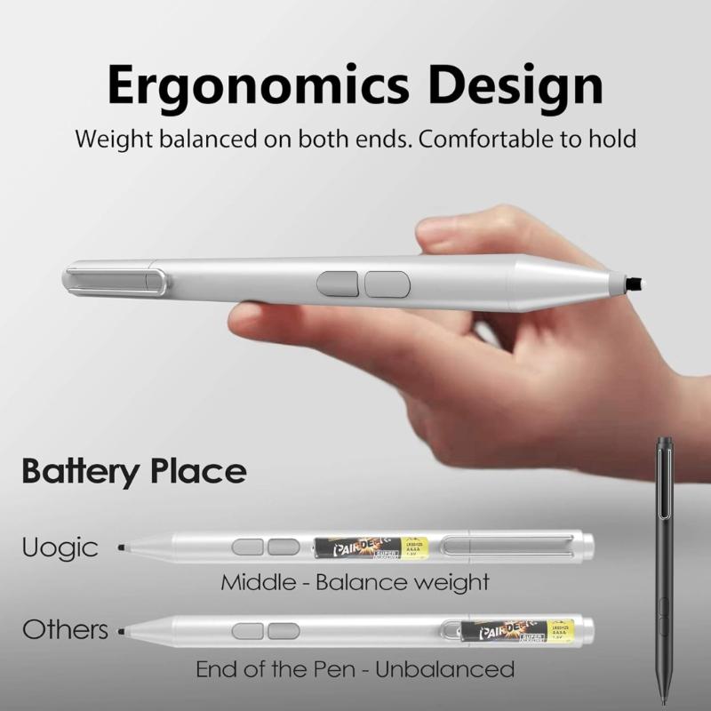 Thin Stylus Pen for 4096 Tablets Long Battery Life, Attachment For Tablet Customizable Button Touch Pen Stylus Pen