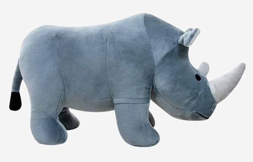 Cute Rhino Cushion, Body Pillow, Plush Toy, Gift, Animal, Zoo, Hippopotamus, Crocodile, Africa, Jungle, Safari Park [Parallel Import]