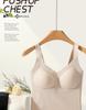 Women's Seamless Padded Long Tank Top with Built-In Bra