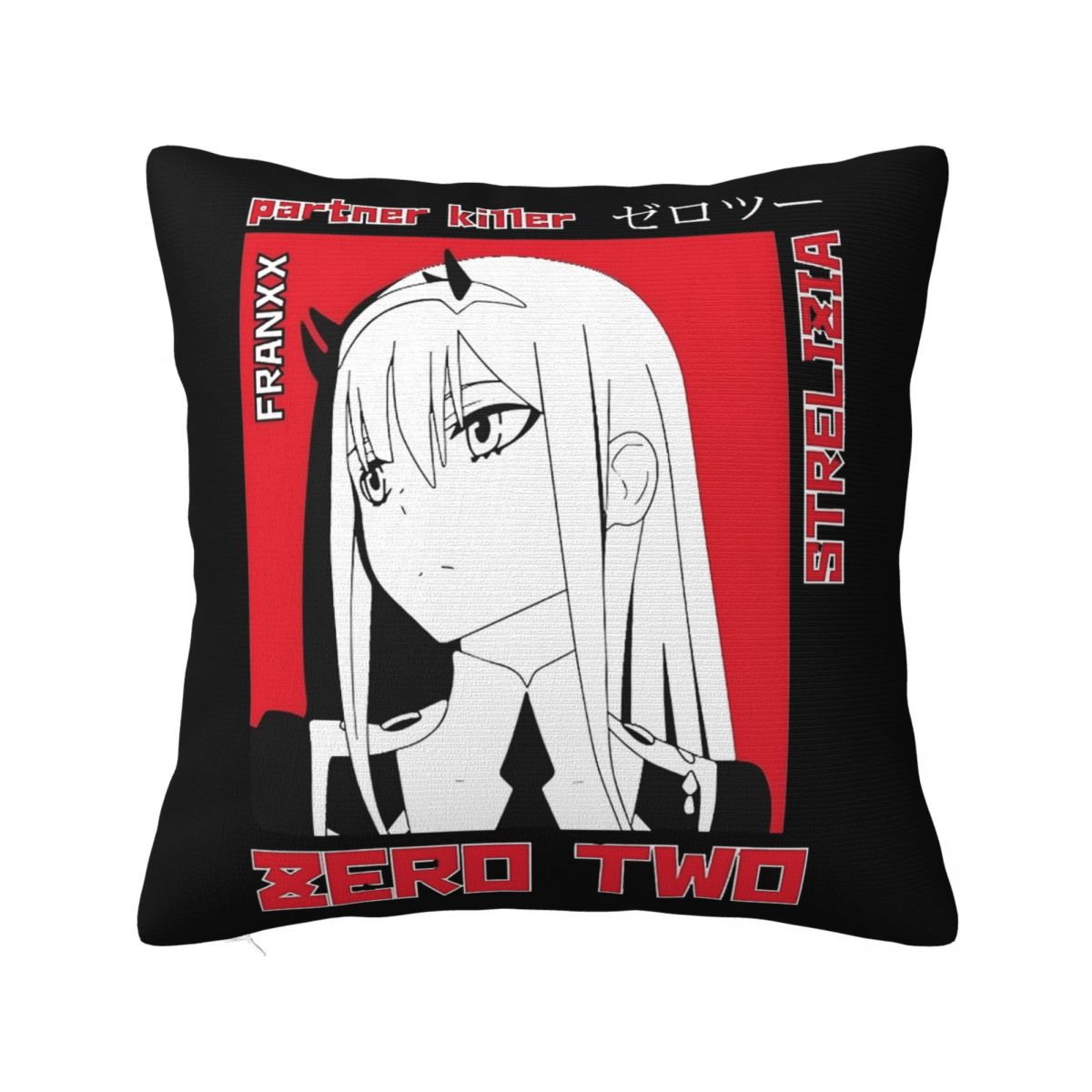 

Pillow Cover Anime Zero Two Custom DIY Cushion Cover Vintage Pillow Case For Sofa Home Decoration Pillowcases 30cmx30cm