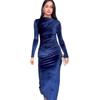 Spring and Autumn Women's Dress Slim Sexy Waist Irregular Dresses Long Dresses