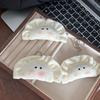 Cute Plush Dumpling Pendant Keychain Soft Stuffed Keyrings For Boy Girl For Bag Decorations Plush Toys Student Accessories