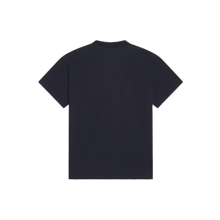 Balenciaga SS22 Drop Shoulder Sleeve T Shirt Women's Black 612965TLVF11069