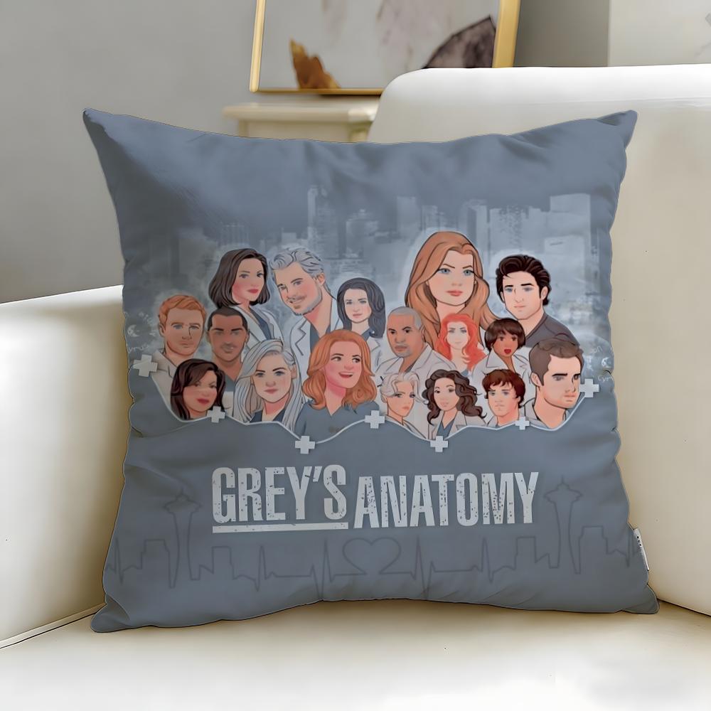 classic TV series Greys Anatomy Cushion Cover Soft EasyWash Pillow Case Versatile for Couch Bed Travel and Office