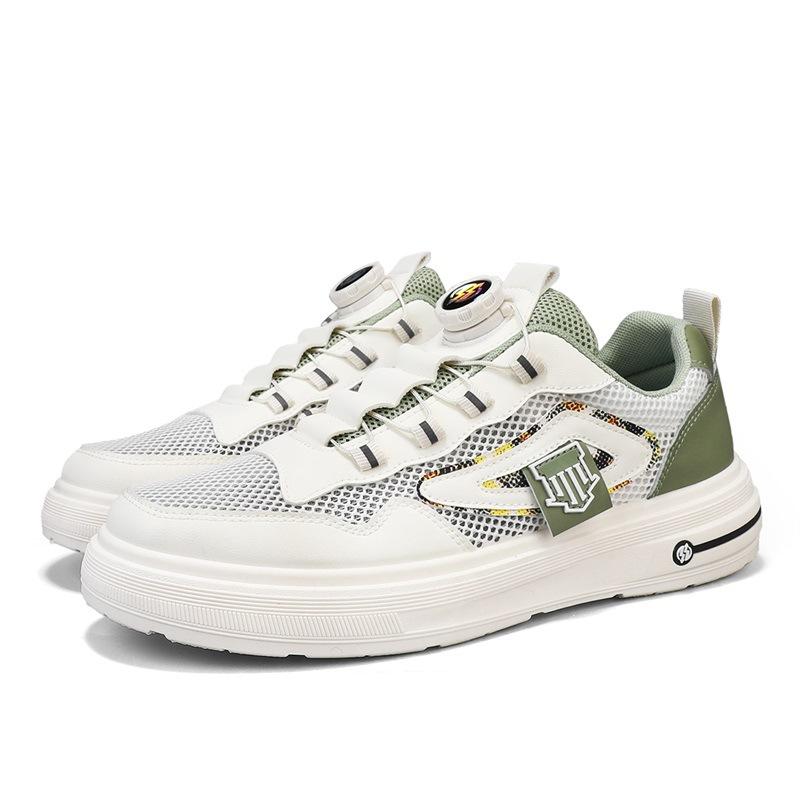 Drehknopf hohle große Mesh-Board-Schuhe Herren kleine weiße Schuhe Sommer Herrenschuhe 2025 neue lässige Sport-Trendschuhe