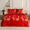 Christmas Bedding Set, Cotton Satin, 160x200 + 2x70x80, Christmas Tree, Bubbles