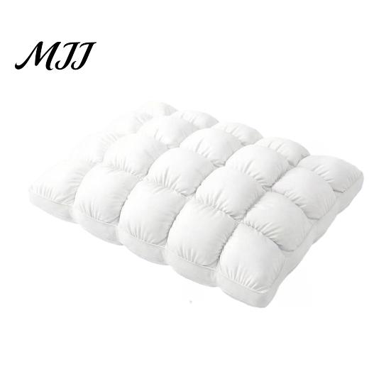 Air Circulation Pillow Puff Cooling Pillow, Soft Breathable Quilted Sleeping Machine Comfortable Head Cushion Washable, Fluffy Cloud-like for Side And белый