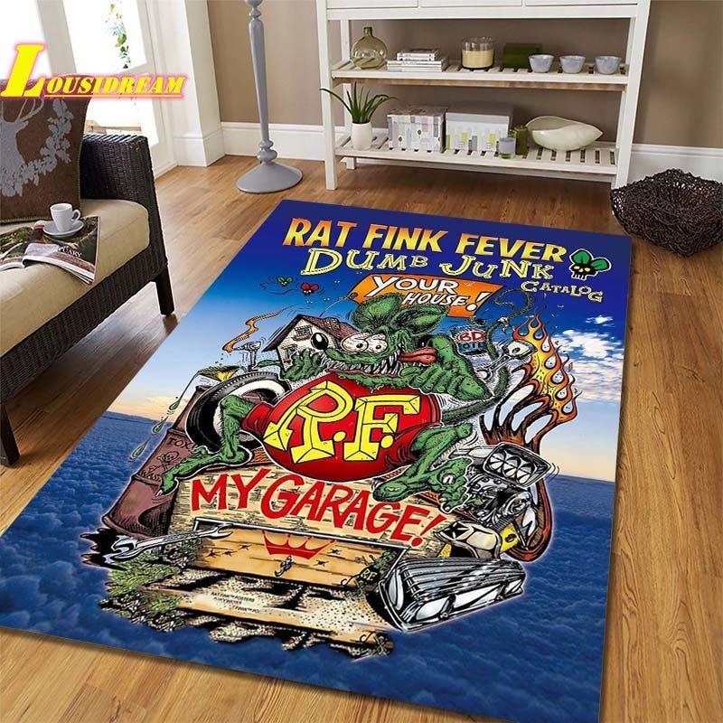 Alfombra Rat Funk Alfombra de Juego para Niños Alfombra para Gatear Alfombra para Sala de Estar Dormitorio Alfombra para Cocina Baño Balcón Alfombra Antideslizante Accesorios de Fotografía