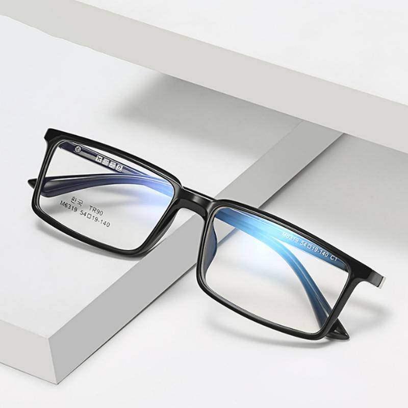 TR90 Anti-blue Light Square Prescription Eyeglasses for Women Men Myopia Lens Optical Spectacle 0 to -6 0