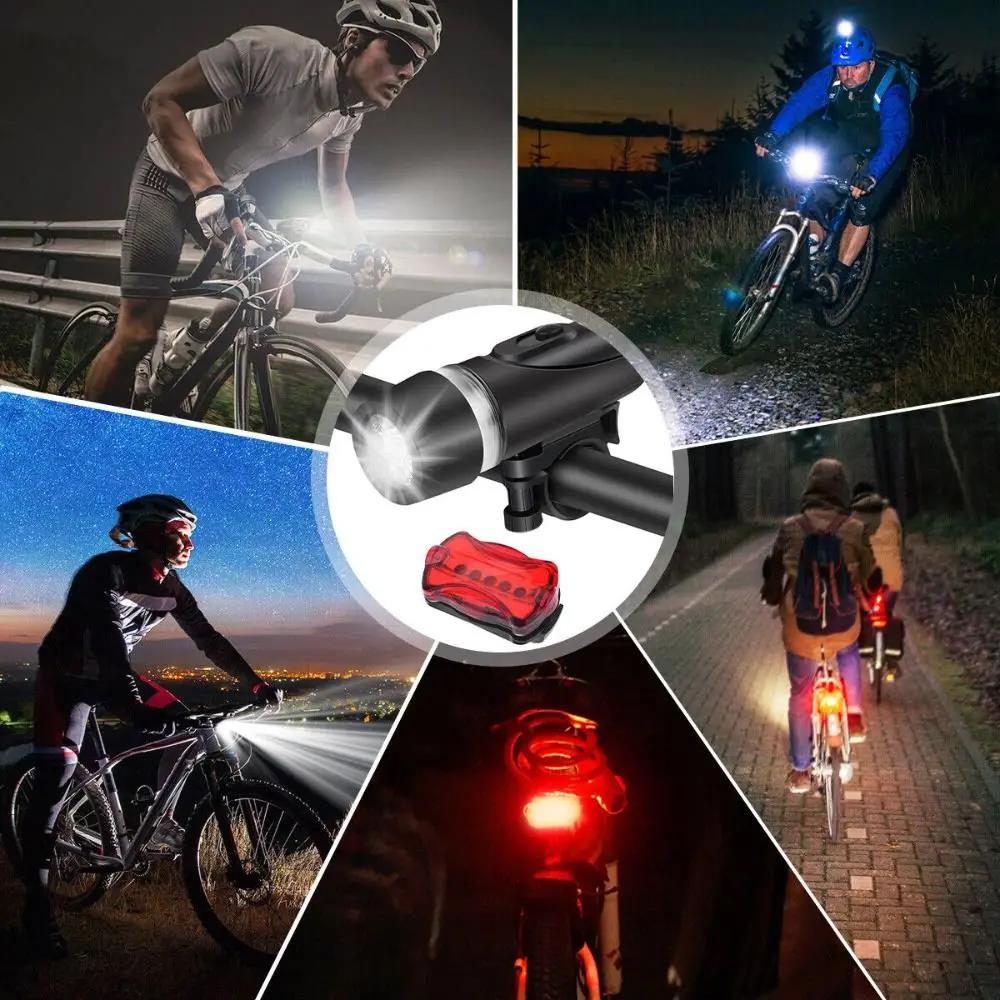 5 LED Bike Light Bicycle Front Back Light Set MTB Bicycle Headlight Butterfly Taillight Cycling Safety Warning Light Bike Lamp 7