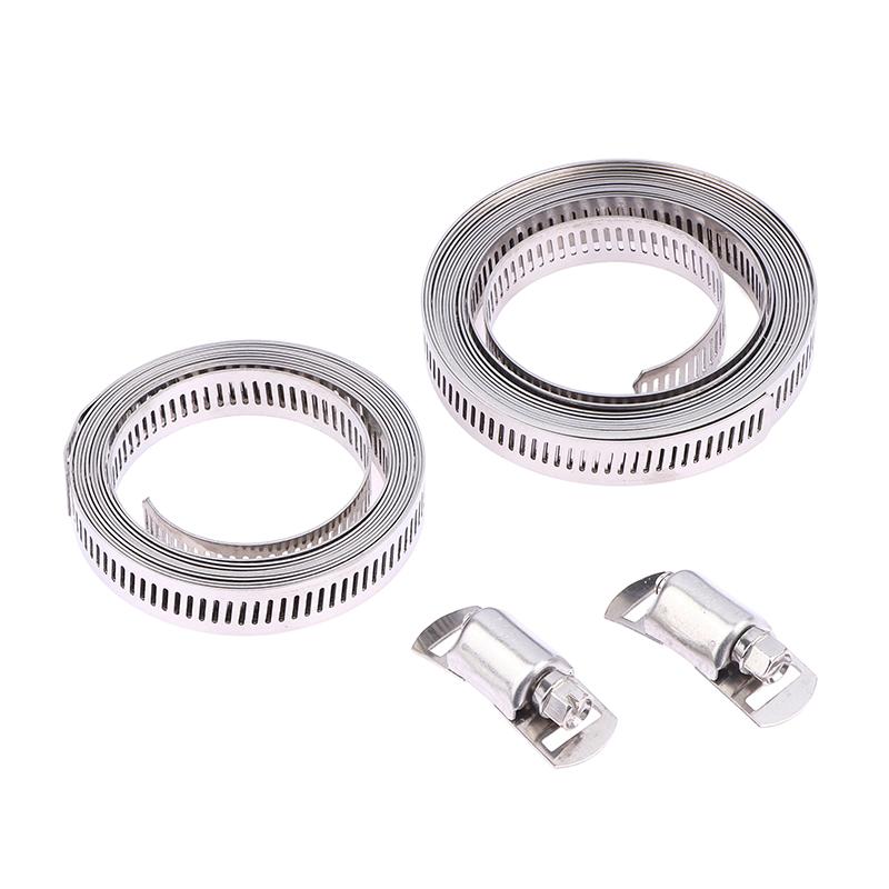 304 Edelstahl Schlauchschellen Band Sortiment Kit DIY Verstellbar Große Schneckenradklemmen Befestigungselemente Kraftstoffleitung