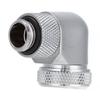 Water Cooling Fitting 360 Degree Rotating Computer WaterCooled AntiDropping Hard Tube Connector(Silver )