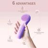 Intelligent multifunctional electric facial brush, ultrasonic vibration silicone facial cleanser, magnetic charging