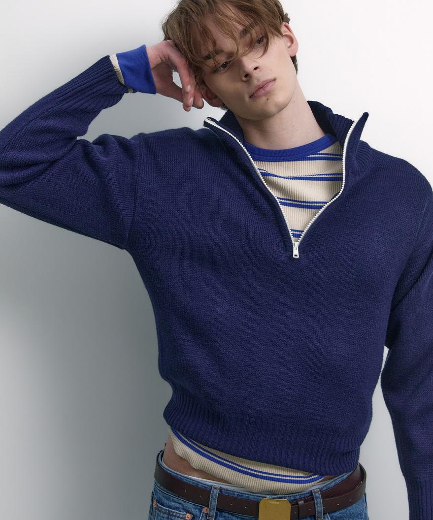 NOHANT 90S Quarter-Zip Knit Navy