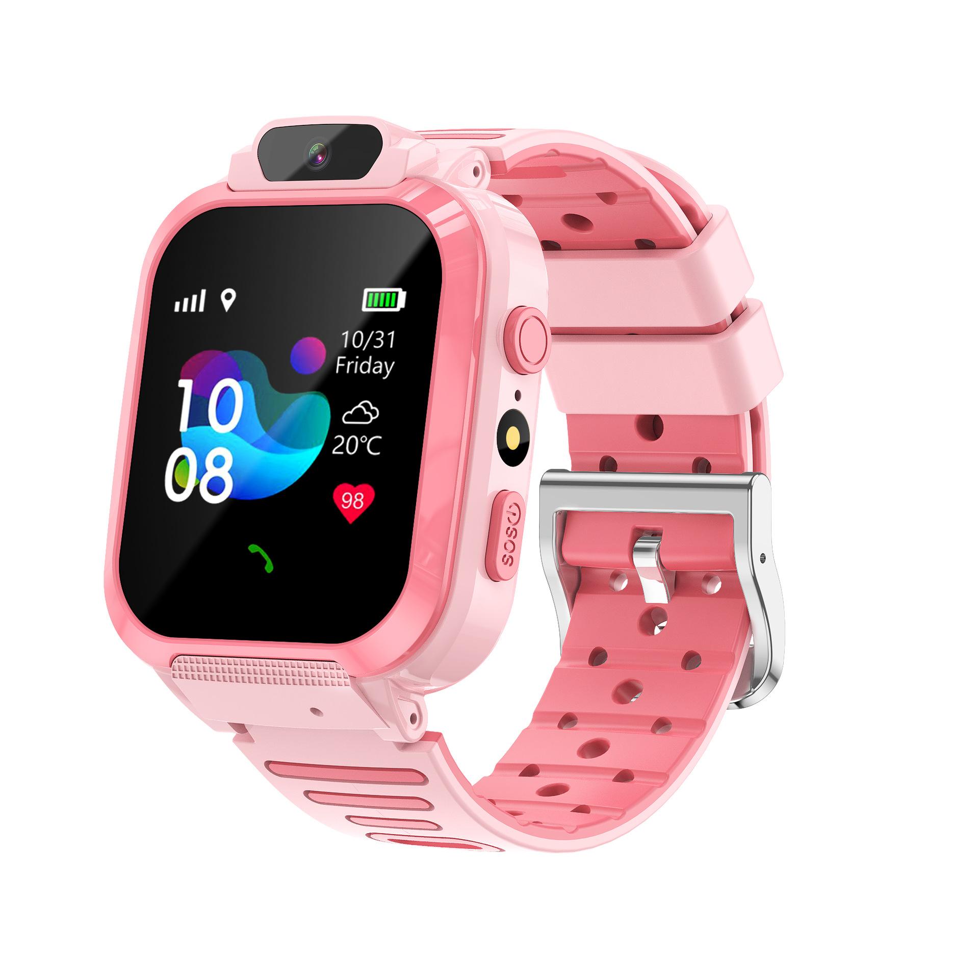 New Children s Phone Watch L31 Camera Positioning Foreign Trade Multi Language 2G Children Smart Watch Puzzle Toy Birthday Gift розовый
