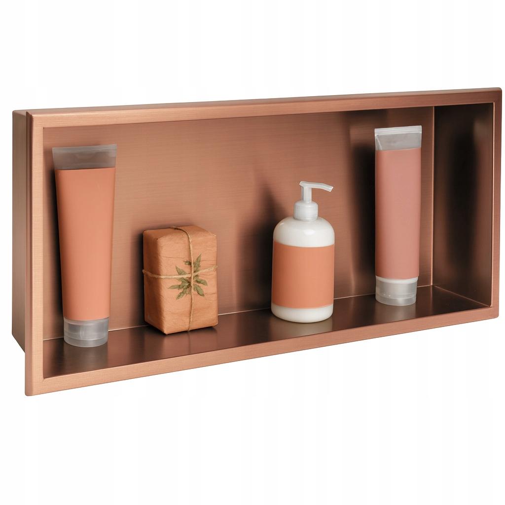 Bathroom Shelf Brushed Copper Flush Mount 30x60
