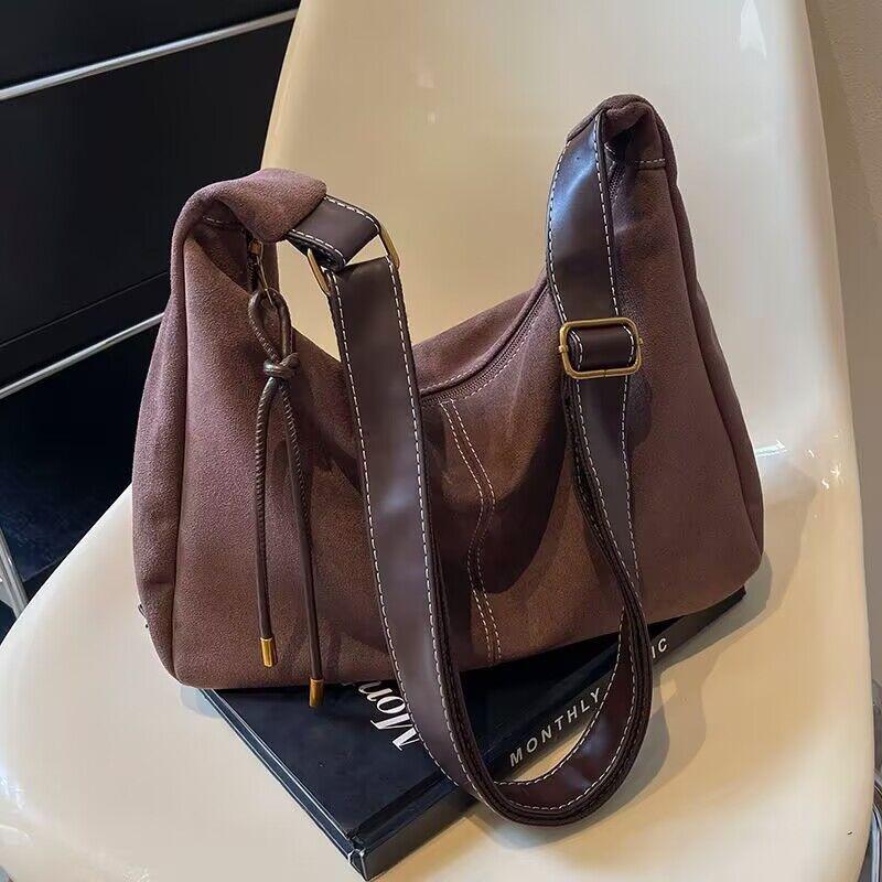 

Сумки в стиле ретро с матовым эффектом, женские сумки-шопперы большой емкости, сумки через плечо, новые повседневные сумки для работы и учебы