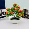 Fruit Oranges Faux Tree Potted Plant For Office Desk And Photography Background