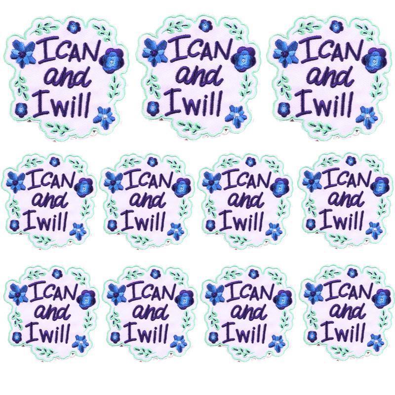 

Праджна 10 шт. Оптовая продажа Нашивка с буквой и цветком Приутюживаемые вышитые нашивки для одежды Мультяшные нашивки с буквами на одежде Свинг Сделай сам