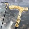Golden White Dragon Luxury Pattern Walking Stick Party Fashion Elegant Walking Stick Decorative Cospaly Cane Knob Crosier 89cm