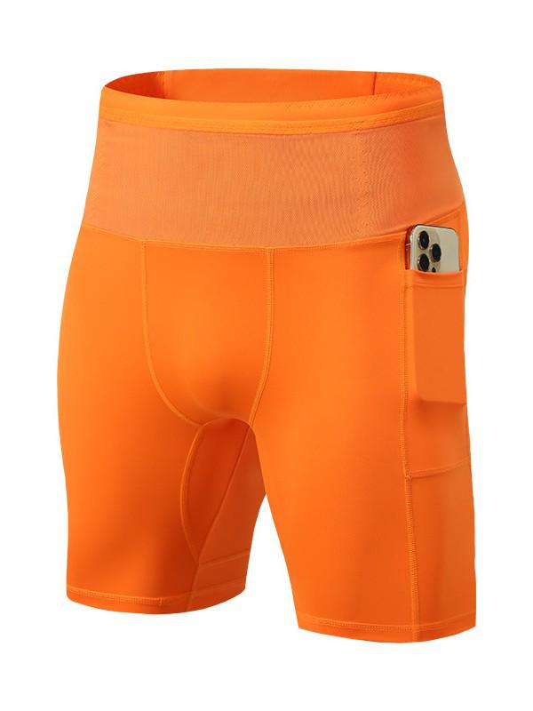 Men's Multi-Pocket Compression Capri Pants for Running, Training, and Cycling