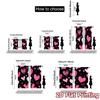 2D Flat Printing  JIT 2pcs   Curtains (Without Rod) Heartburst Drapes Fashionable Modern Curtains Versatile Fabric Curtains All
