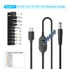USB C To DC Power Cable 140W Type C To 5V 9V 12V 15V 20V 28V Adjustable Voltage Adapter Connector Cable for Laptop Routers