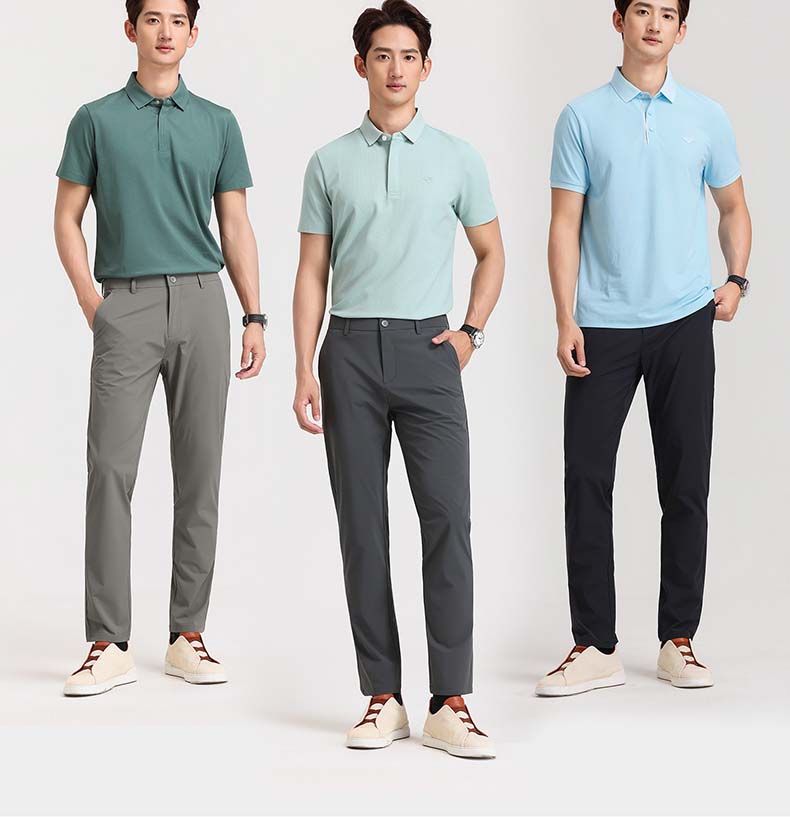 [Four Sided Bounce] Langdeng's New Summer Men's Business Straight Leg Lightweight Casual Pants