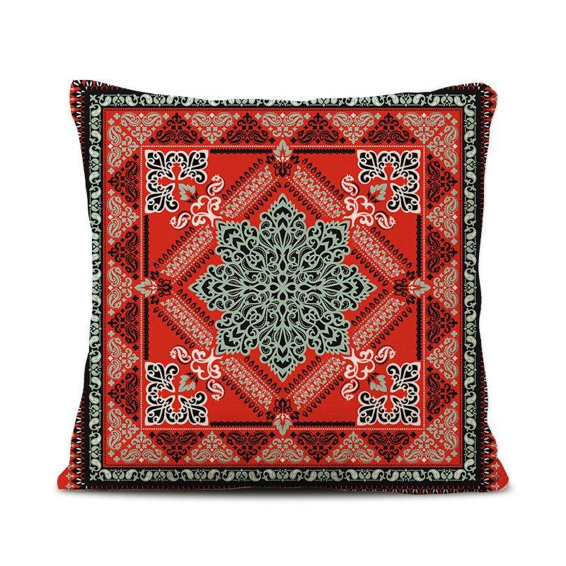 Retro Persian Style Turkish Waist Pillow, Luxury Ethnic Palace Style B&B Hotel Model Room Decoration Sofa Pillow