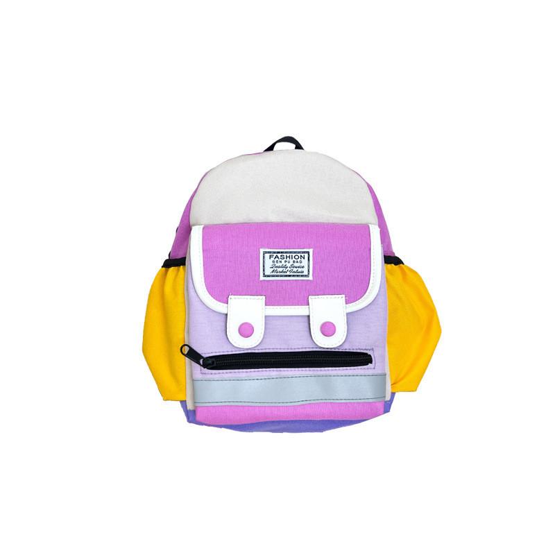 Modern Trendy Dual Color Letter Backpack For School Lightweight And Breathable Design