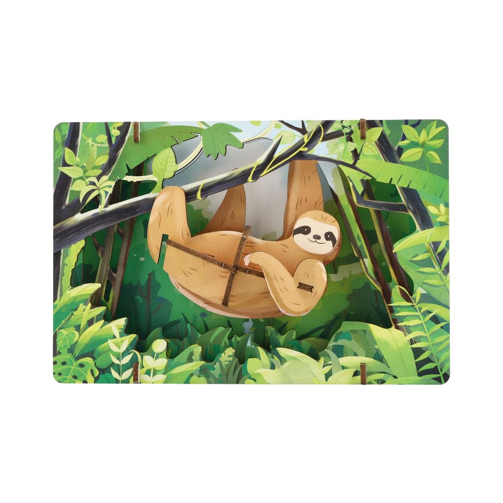 Luke Run APRICUS 3D Theater Puzzle Sloth Puzzle 14.7 x 3 x 9.7 cm Paper