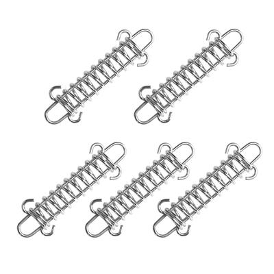 Outdoor Tent Spring Elastic Buckle Stainless Steel Camping Tent Windproof Rope Buckle Ground Fixing Buckle