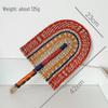 Vietnamese Seaweed Straw Fan: African-Style Wall Decor & Handheld Palm Leaf Fan