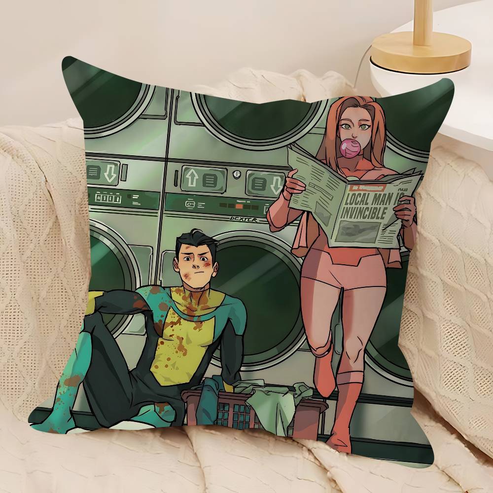 Tecknad I-Invincible Lönndesign Kuddfodral Glad Höstskörd Dekor Högtidsdekorati Kuddfodral